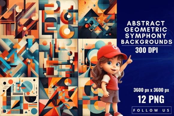Abstract Geometric Symphony Backgrounds: Elevate Your Visuals
