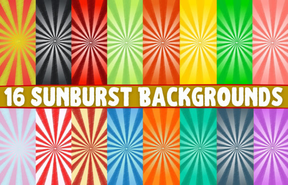 Brighten Your Designs: 16 Sunburst Backgrounds for Every Project