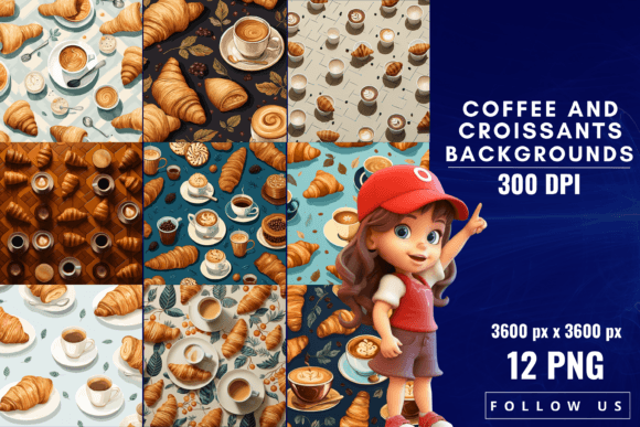 Bringing the Café Home: Using Coffee and Croissants Backgrounds in Design