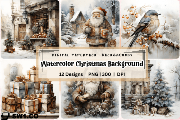 Capturing Winter Magic: Watercolor Christmas Backgrounds