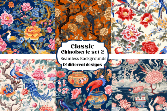 Classic Chinoiserie Set 2: Elevate Your Digital Projects
