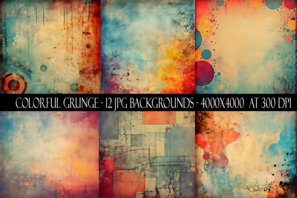 Colorful Grunge Backgrounds: Bold Textures for Modern Design