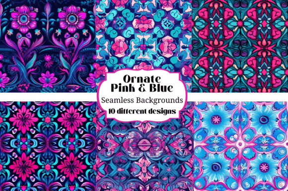 Elevate Your Brand with Abstract Blue Pink Seamless Backgrounds