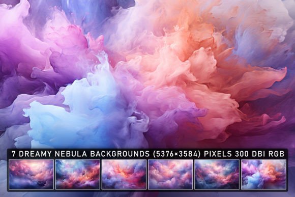 Elevate Your Designs with 7 Dreamy Nebula Backgrounds