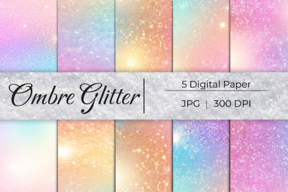 Elevate Your Designs with Pastel Ombre Glitter Paper Backgrounds