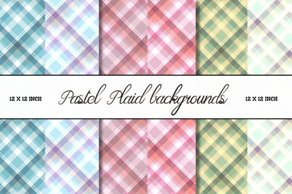 Elevate Your Projects with Pastel Plaid Backgrounds Scrapbook Paper