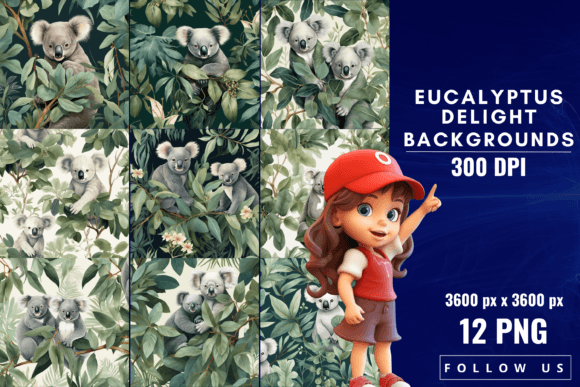 Eucalyptus Delight Backgrounds: Your Fresh Design Canvas