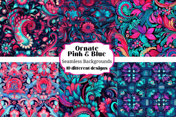 Explore Vibrant Blue Pink Seamless Backgrounds for Your Next Project