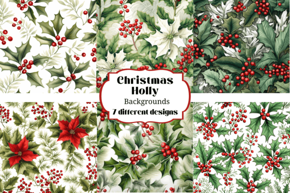 Holly Christmas Greenery Backgrounds: A Winter Designer's Toolkit