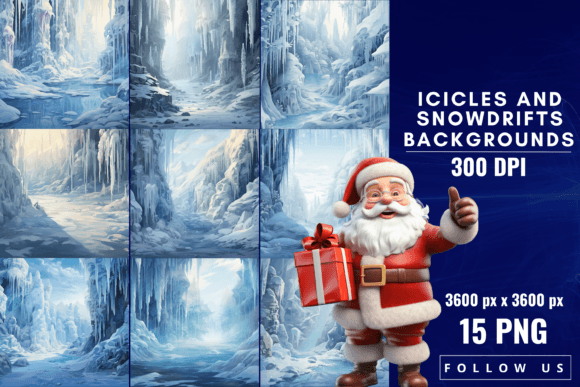 Icicles and Snowdrifts Backgrounds: A Winter Wonderland Canvas