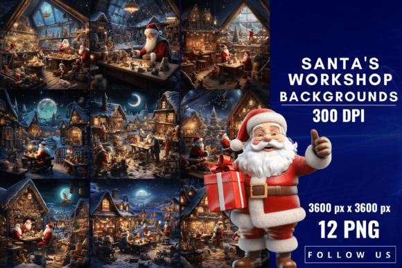 Santa's Workshop Backgrounds: A Holiday Design Essential