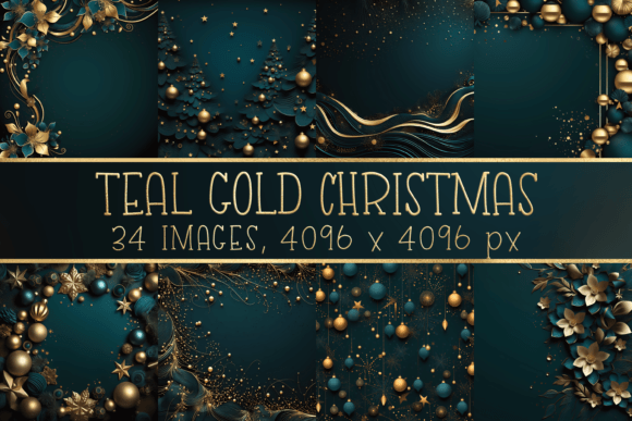 Teal Gold Elegant Christmas Backgrounds: A Designer's Guide