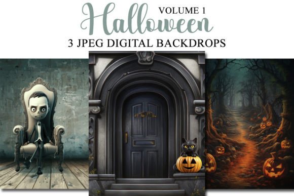 Transform Your Photos with Halloween Volume 1 Digital Backgrounds