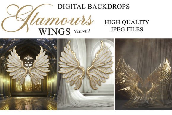 Transforming Portraits with Glamours Wings V2 Digital Backgrounds