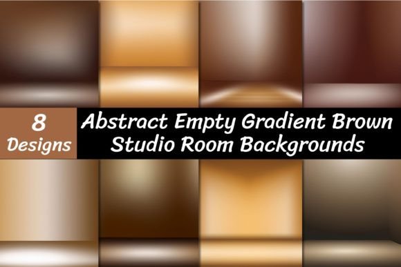 Warm Up Your Designs with Empty Gradient Brown Studio Backgrounds