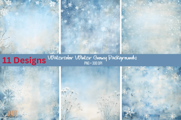 Winter Whimsy: Using Watercolor Winter Snowy Backgrounds PNG